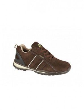Grafters Brown/Cream Suede Safety Trainer Shoes