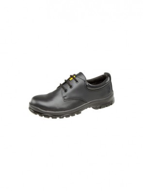 Grafters Black Leather Non-metal Composite Safety Shoe