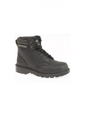 Grafters Black Leather Apprentice Safety Toe Cap Boots